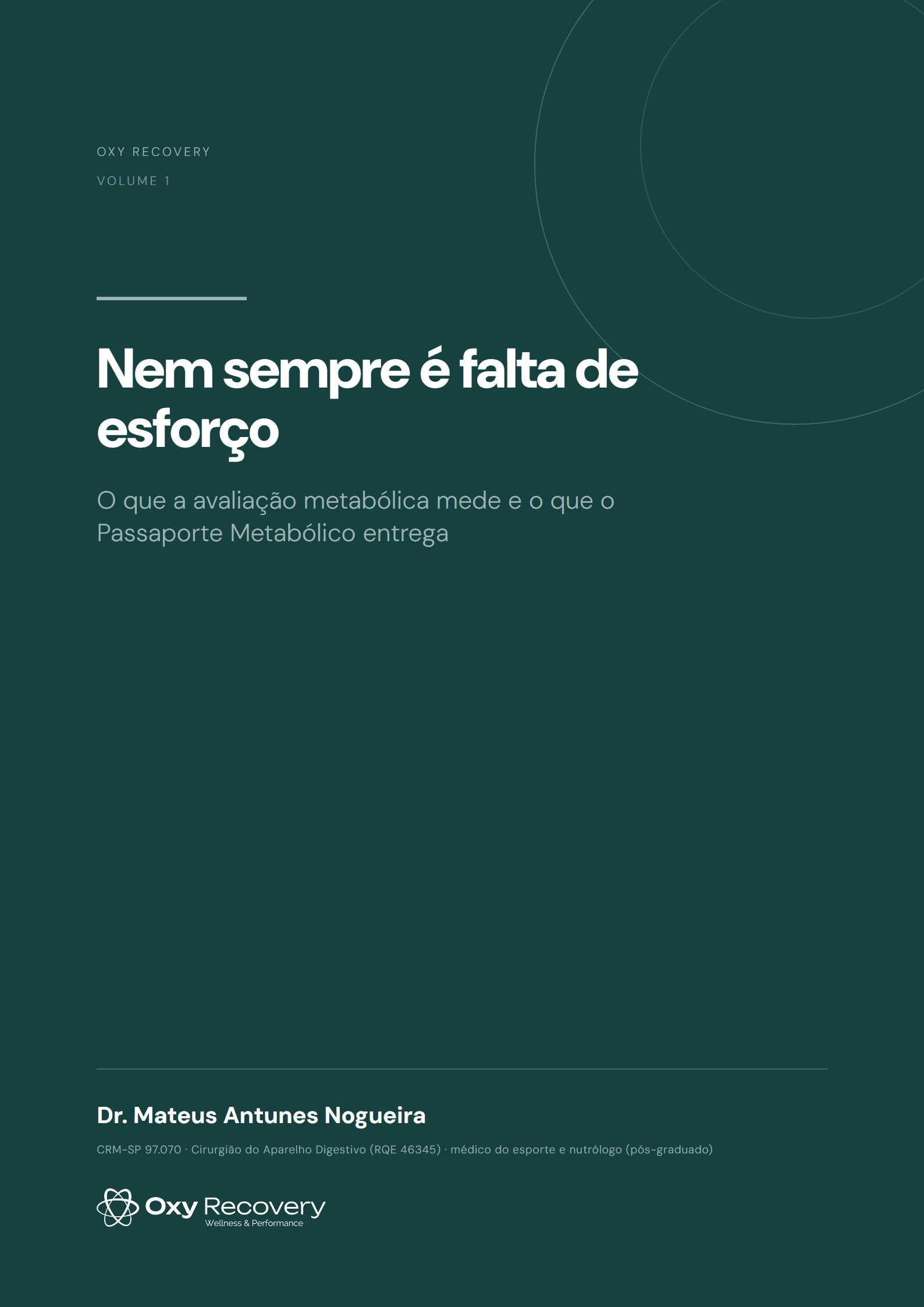 Capa do ebook Nem sempre é falta de esforço: o que a avaliação metabólica mede e o que o Passaporte Metabólico entrega